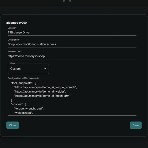 Custom JSON response to guide permissions.