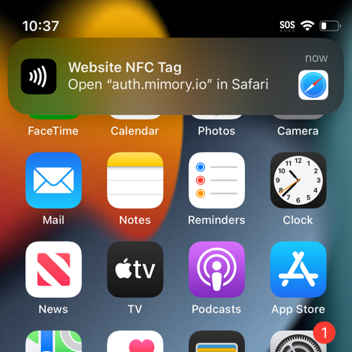 Mobile link for authorization.